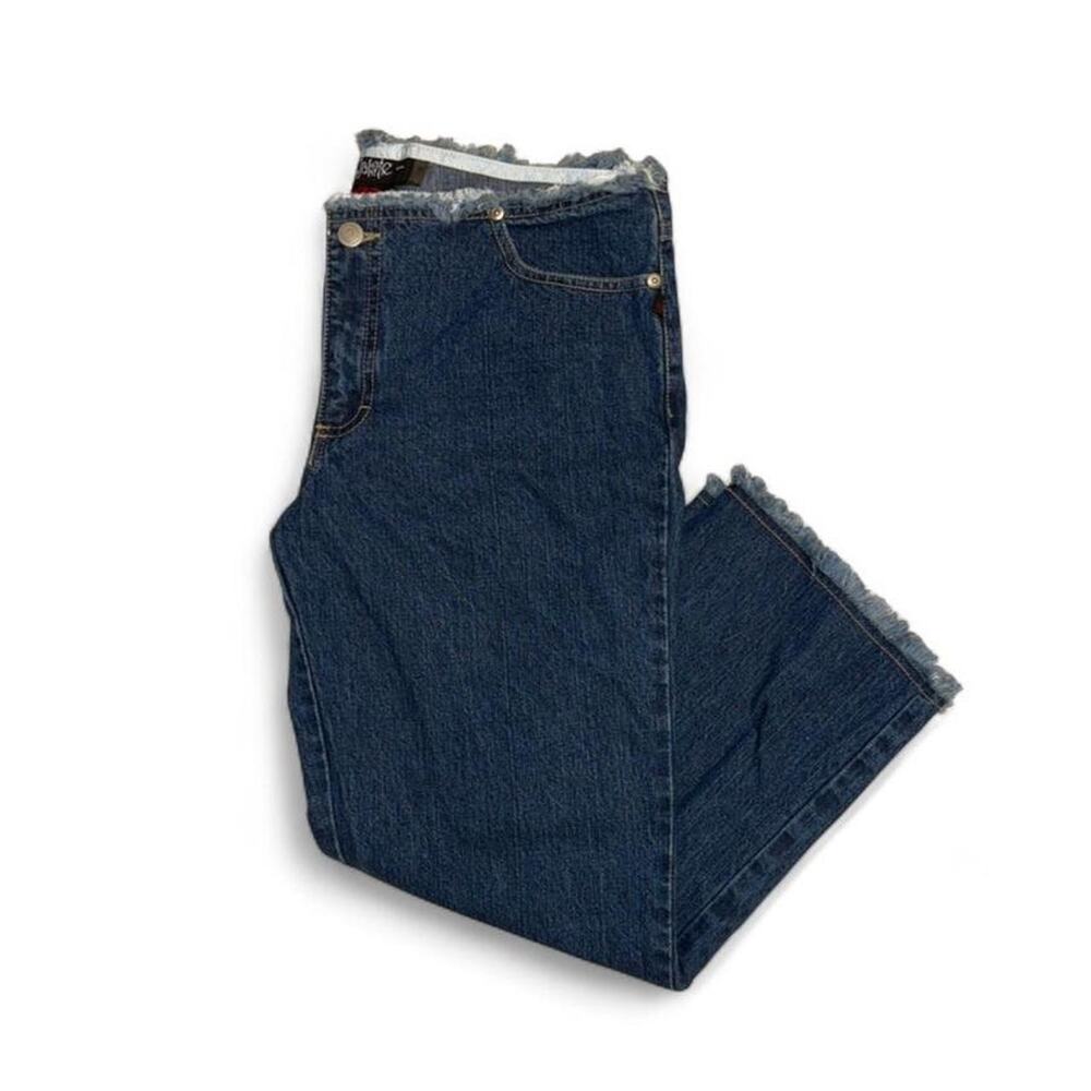 Rare Vintage Vtg y2k denim low rise capris